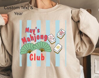 Mahjong Social Club Shirt Custom , Mahjong Shirt, Funny Mahjong gift, Mahjong clothing, Mahj Shirt, personalized shirts sweatshirt trendy