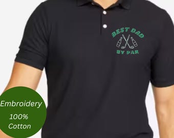 Stickerei Bester Vater von Par Shirt, Papa Golf Shirt, Golf Polo, Vatertagsgeschenk, Stickerei Golf Tee, Papa Geburtstagsgeschenk, Golf Spieler Tee