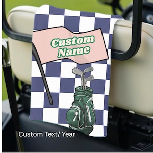 Custom Golf Towel Womens Golf Gift Ladies Golf Pink Golf Accessories Personalized Birthday Gift Golfing Girl Gift Golf Buddy Gift Golf Club