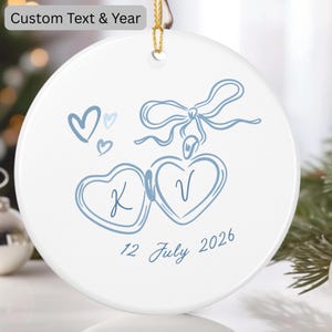 First Christmas Engaged Ornament, Personalized Engagement Gift for Couples, Custom Engagement Christmas Keepsake, Engaged Christmas Ornament