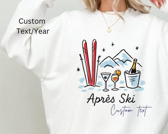 Ski Sweatshirt, Apres Ski Sweatshirt, Skiing Sweatshirt, Retro Ski Shirt, Winter Shirt,  Ski Club Sweater for Women Retro Lodge Pullover