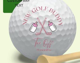 Pregnancy Announcement, Custom Golf Balls, Pregnancy Reveal, Grandpa Announcement, New Golfing Buddy, New To The Club, Promoted to Grandpa