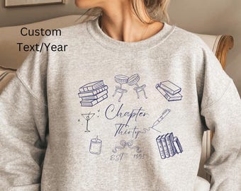 Chapter 30 1995 Sweatshirts For Women, Vintage 30th Birthday Year Number Sweater, Trendy 30th Milestone Best Friend 30 Bday Shirt For Her