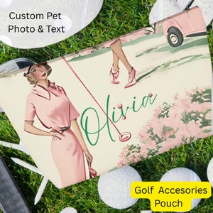 Custom Golf Towel Womens Golf Gift Ladies Golf Pink Golf Accessories Personalized Birthday Gift Golfing Girl Gift Golf Buddy Gift Golf Club