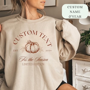 Fall Sweatshirt Personalized Pumpkin shirt Crewneck family fall shirt Retro Pumpkin Season Sweatshirt Cute Fall Sweatshirt Thanksgiving Gift
