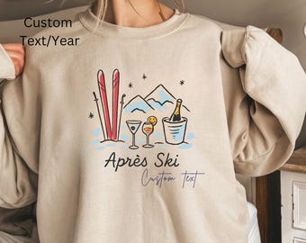 Ski Sweatshirt, Apres Ski Sweatshirt, Skiing Sweatshirt, Retro Ski Shirt, Winter Shirt,  Ski Club Sweater for Women Retro Lodge Pullover