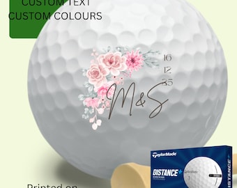 Personalized Wedding Golf Ball Favors , Custom Wedding Crest, Wedding Monogram Wedding Custom Golf Ball, wedding favors printed golf Balls