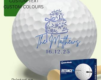 Personalized Wedding Golf Ball Favors , Custom Wedding Crest, Wedding Monogram Wedding Custom Golf Ball, wedding favors printed Golf  Balls