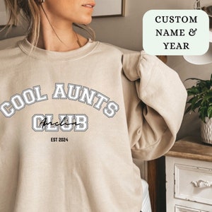 Cool Aunts Club Aunt Sweatshirt Cool Aunt Sweatshirt Cool Aunts Club Promoted To Aunt Cool Aunt Shirt Aunt Sweater Future Aunt Gifts Cool