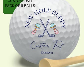 Pregnancy Announcement, Custom Golf Balls, Pregnancy Reveal, Grandpa Announcement, New Golfing Buddy, New To The Club, Promoted to Grandpa