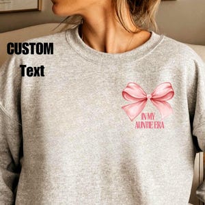 Auntie Godmother Bestie Sweatshirt, Auntie Shirt, Godmama Sweater,  Godparent Sweater, Aunt Gift, Godmother Gifts,  Gift for  tia ,pink bow