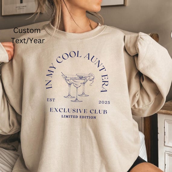Cool Aunts Club Aunt Sweatshirt Cool Aunt Sweatshirt Cool Aunts Club  Promoted to Aunt Cool Aunt Shirt Aunt Sweater Future Aunt Gifts Cool - Etsy