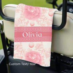 Custom Golf Towel Womens Golf Gift Ladies Golf Pink Golf Accessories Personalized Birthday Gift Golfing Girl Gift Golf Buddy Gift Golf Club