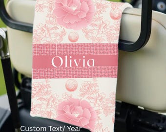 Custom Golf Towel Womens Golf Gift Ladies Golf Pink Golf Accessories Personalized Birthday Gift Golfing Girl Gift Golf Buddy Gift Golf Club