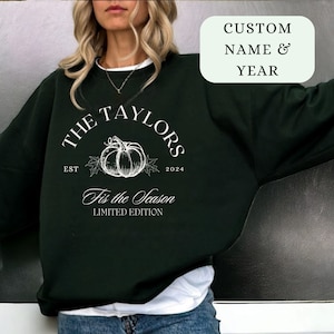 Fall Sweatshirt Personalized Pumpkin shirt Crewneck family fall shirt Retro Pumpkin Season Sweatshirt Cute Fall Sweatshirt Thanksgiving Gift