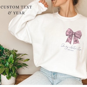 Auntie Godmother Bestie Sweatshirt, Auntie Shirt, Godmama Sweater,  Godparent Sweater, Aunt Gift, Godmother Gifts,  Gift for  tia ,pink bow