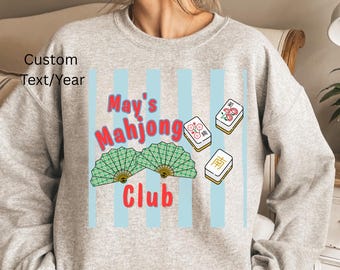 Mahjong Social Club Shirt Custom , Mahjong Shirt, Funny Mahjong gift, Mahjong clothing, Mahj Shirt, personalized shirts sweatshirt trendy