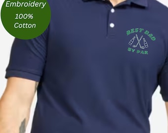 Stickerei Bester Vater von Par Shirt, Papa Golf Shirt, Golf Polo, Vatertagsgeschenk, Stickerei Golf Tee, Papa Geburtstagsgeschenk, Golf Spieler Tee