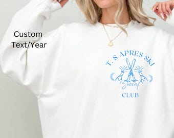 Ski Sweatshirt, Apres Ski Sweatshirt, Skiing Sweatshirt, Retro Ski Shirt, Winter Shirt,  Ski Club Sweater for Women Retro Lodge Pullover