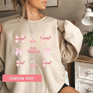 Auntie Godmother Bestie Sweatshirt, Auntie Shirt, Godmama Sweater,  Godparent Sweater, Aunt Gift, Godmother Gifts,  Gift for  tia ,pink bow