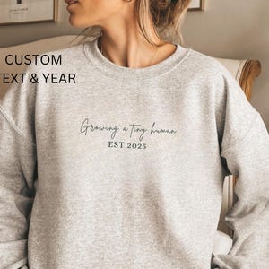 Growing A Tiny Human Soon To Be Mom Comfort Colors Shirt Im Pregnant Daughter Expecting Mom Gift Pregnancy Reveal Baby Announcement Ideas