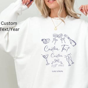 Going to the Chapel Personalized Bridal Sweatshirt, Wedding Day of Bride Outfit, Gift for Newly Engaged, Future Mrs Crewneck, Custom Bride