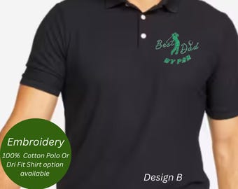 Stickerei Bester Vater von Par Shirt, Papa Golf Shirt, Golf Polo, Vatertagsgeschenk, Stickerei Golf Tee, Papa Geburtstagsgeschenk, Golf Spieler Tee