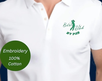 Stickerei Bester Vater von Par Shirt, Papa Golf Shirt, Golf Polo, Vatertagsgeschenk, Stickerei Golf Tee, Papa Geburtstagsgeschenk, Golf Spieler Tee