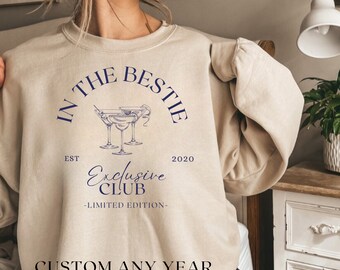 Personalized Besties Sweatshirt, Best Friends Crewneck, Girls Weekend Trip Matching Sweaters, Best Friend Birthday Gift, Best Friends Shirt