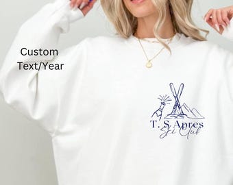 Ski Sweatshirt, Apres Ski Sweatshirt, Skiing Sweatshirt, Retro Ski Shirt, Winter Shirt,  Ski Club Sweater for Women Retro Lodge Pullover