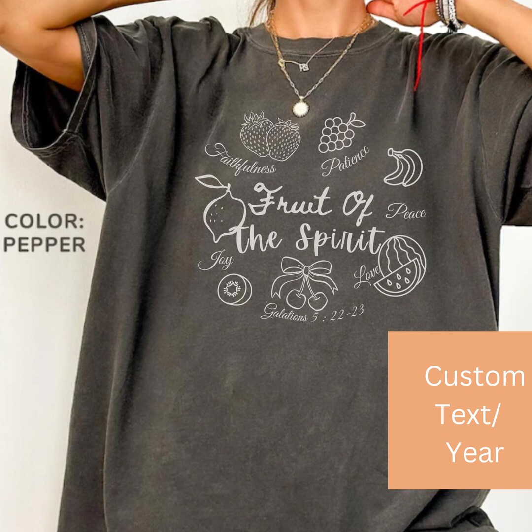 Fruit of the Spirit Christian Tshirt, Doodle Bible Verse Shirt, Preppy ...