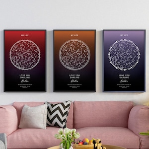 Custom Star Map by Date – Personalized Digital Night Sky Print | Birthday, Anniversary, “The Day We Met”, Baby & Couple Gift