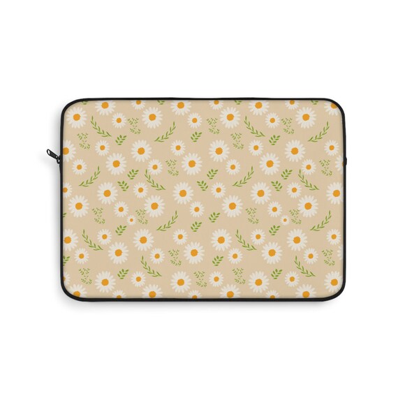 Daisy Flower Pattern Laptop Case Floral Aesthetic Yellow Botanical Laptop Sleeve Daisy Floral Design MacBook Case 12 inch 13 inch 15 inch Etsy