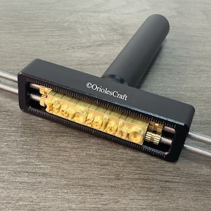 Sello de latón prensado a mano personalizado, sello de letras, sello de alfabeto, sello de logotipo de cuero