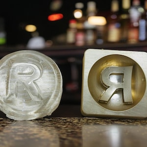 Sello de hielo esférico personalizado, sello de bola de hielo, sello de cóctel, sello de bebida fría, sello de barra, regalo del Día del Padre, regalo de aniversario, regalo para él, regalo para papá