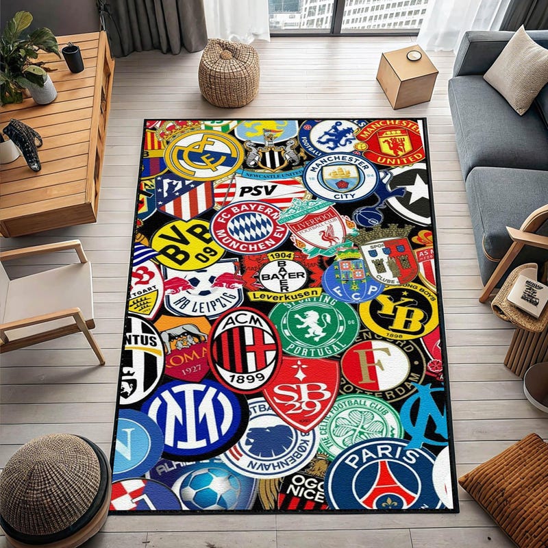 Cu Football Rug Soccer Logo Rug - Etsy