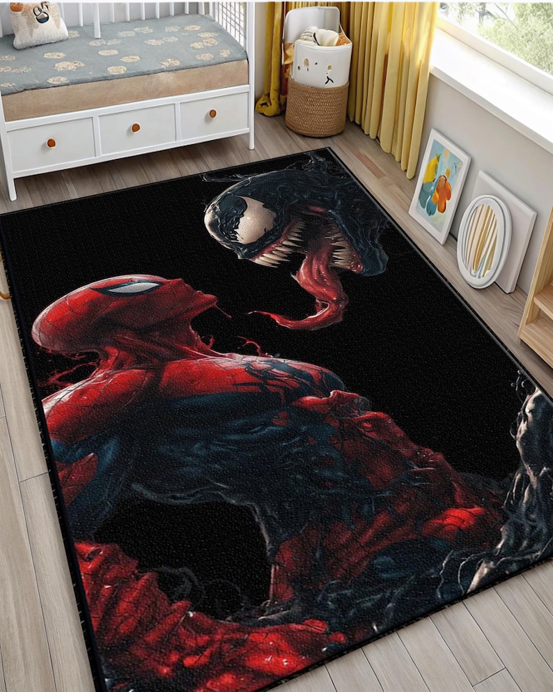 Venom Vs Spider-man Rug: 3D Print Kids Room Decor - Etsy