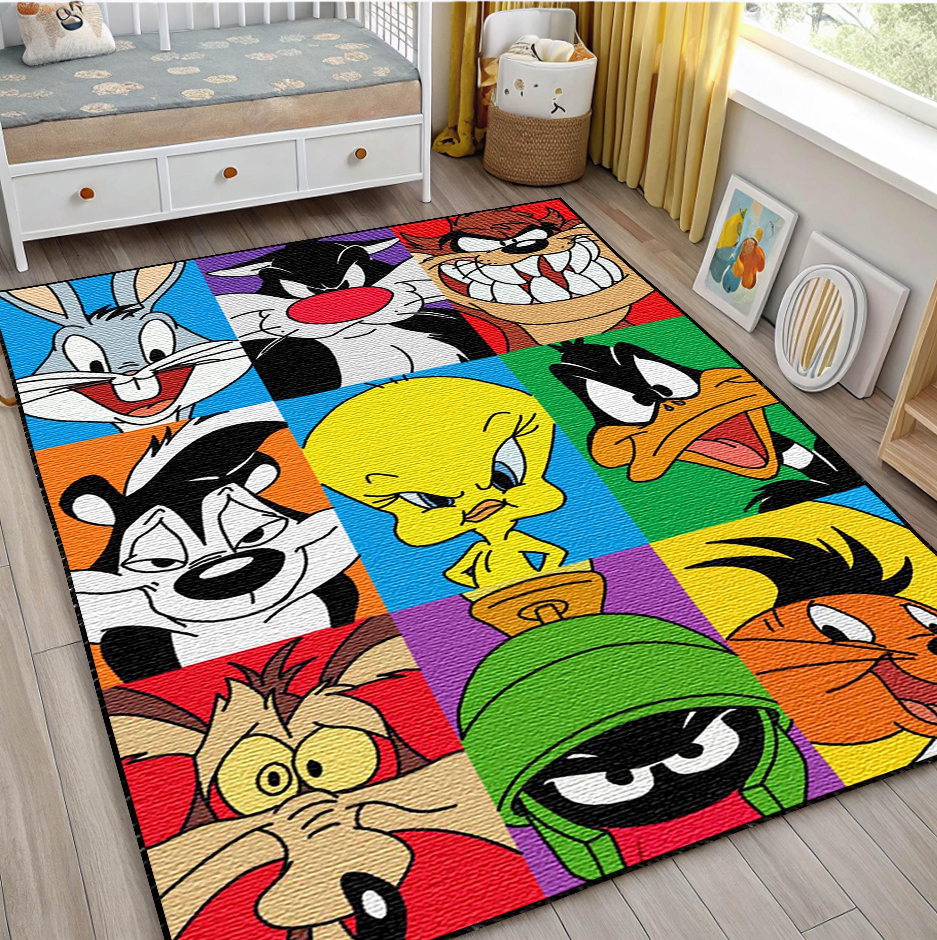 Cartoon Character Rug: Custom Kids Room Nursery Rug, Washable - Etsy