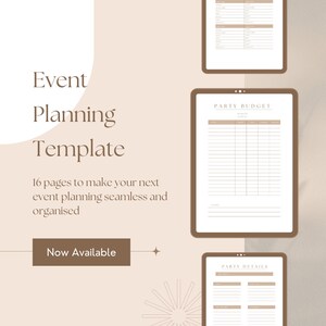 Party Planner | Printable Planner | Event Planner | Event Planning Template | Birthday Planner | Party checklist | Party planning | PDF
