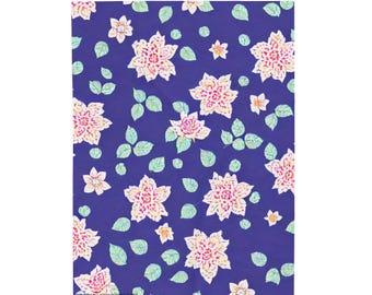 Floral Print Samt Plüsch Decke