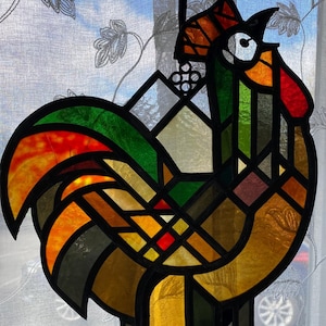 Arte em estilo mosaico - Galo