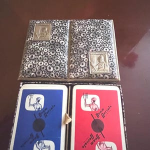 Vintage Waddington's Beam Series Playing Cards–Red Blue Decks Double Case
