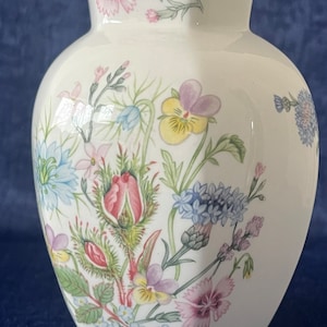 Vintage Aynsley Wild Tudor bone china vase