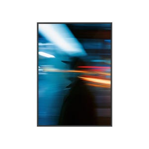 Póster abstracto con marco de madera, decoración del hogar, arte mural, arte moderno, regalo para amantes del arte.