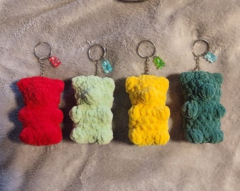 Super Cute Crochet Gummy Bear Bag Charms / Keychains