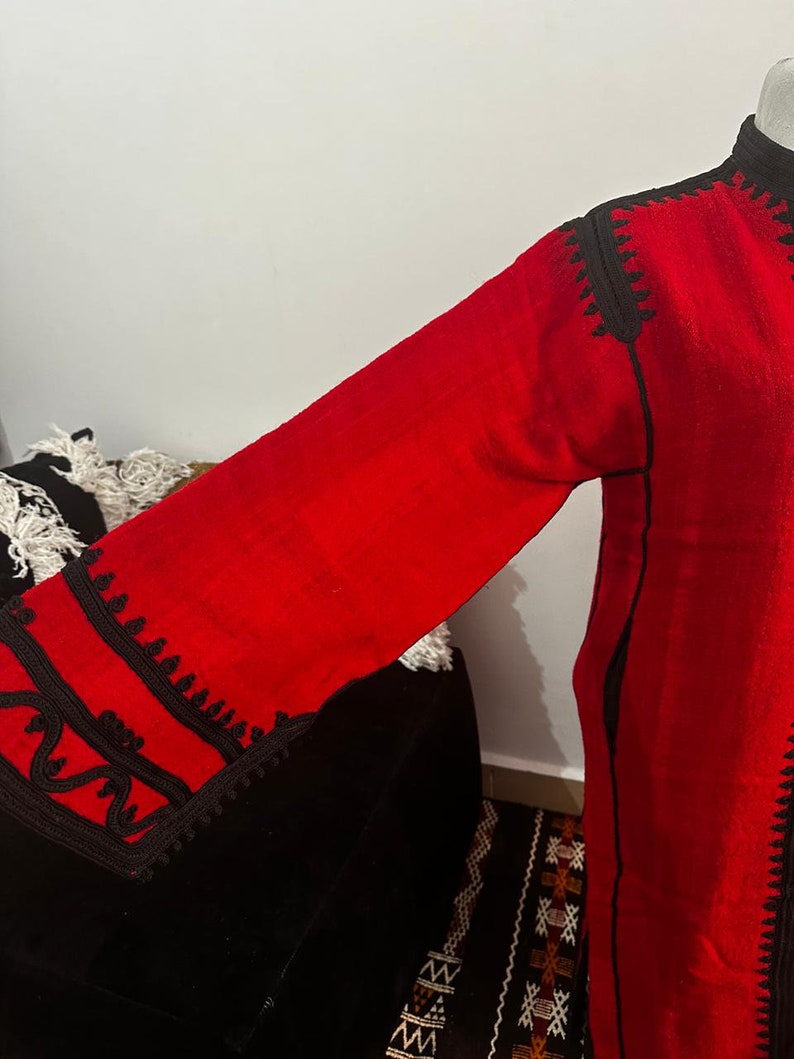 Winter Kaftan Red & Black Caftan Maxi Dress- Karima-loungewear, maternity Gifts, dress, beach kaftan,Gifts for her,Ramadan,Home dress,boho