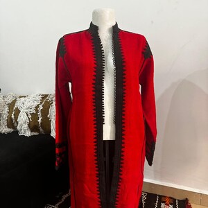 Winter Kaftan Red & Black Caftan Maxi Dress- Karima-loungewear, maternity Gifts, dress, beach kaftan,Gifts for her,Ramadan,Home dress,boho
