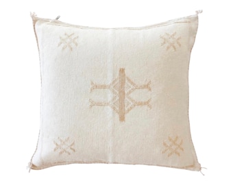 Handmade Moroccan Cactus Silk Pillow Cover, Berber Bohemian Throw