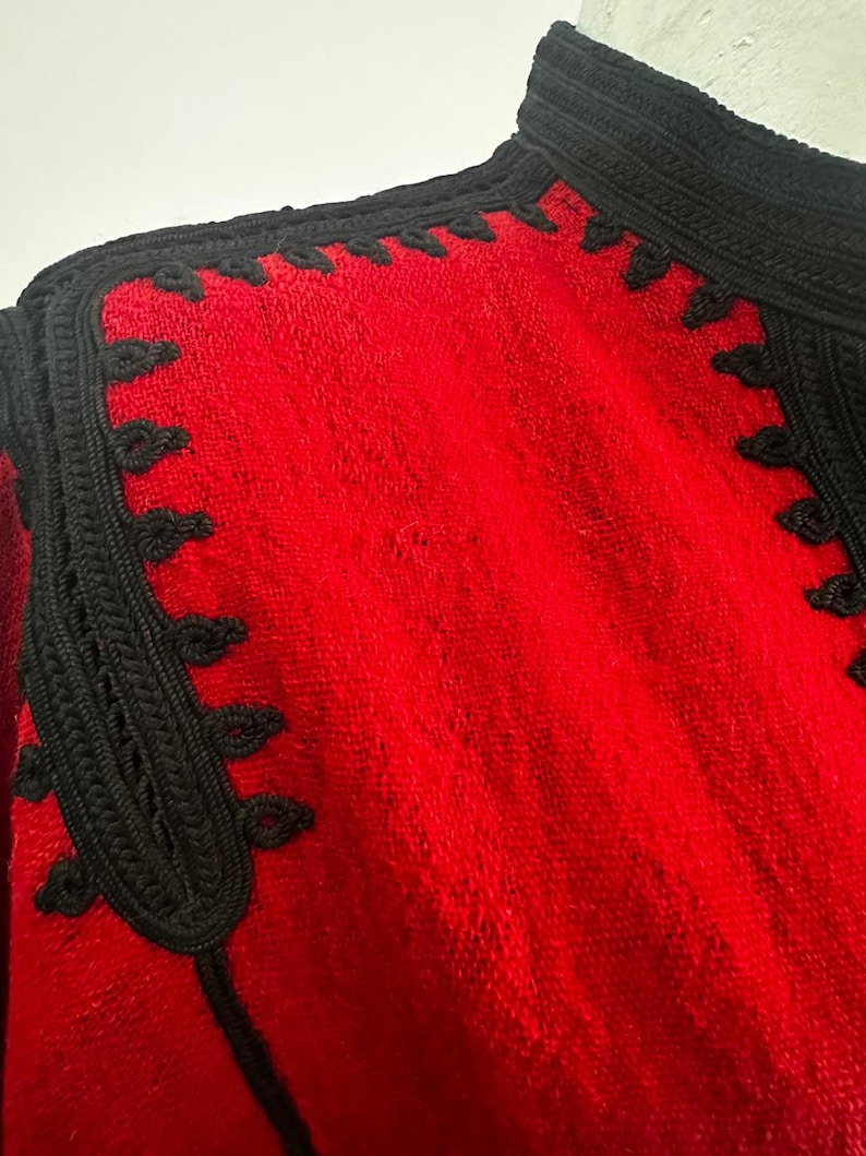 Winter Kaftan Red & Black Caftan Maxi Dress- Karima-loungewear, maternity Gifts, dress, beach kaftan,Gifts for her,Ramadan,Home dress,boho