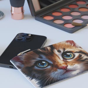 Adorable Cat Mini Clutch Bag, Cute Cat Purse, Cat Lover Gift, Animal Print Pouch, Fun Makeup Bag, Pet Themed Accessories